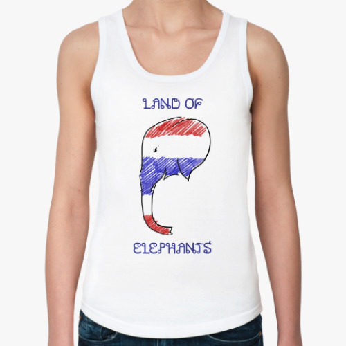 Женская майка с принтом Таиланд - это страна улыбающихся слонов!