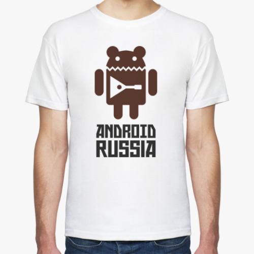 Футболка с принтом Android Russia