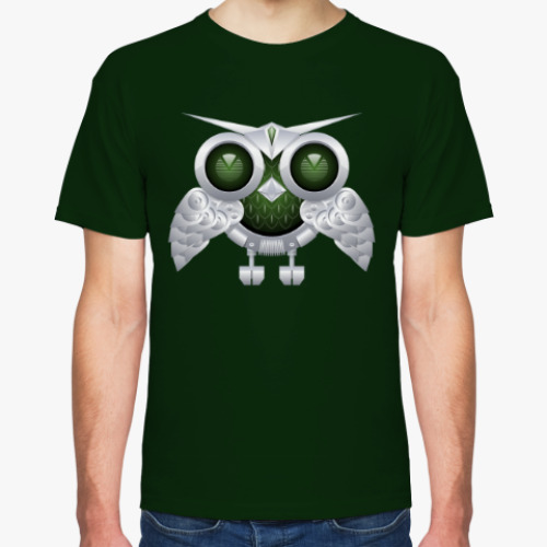 Футболка с принтом Железный филин