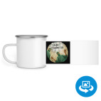 Кружка металлическая белая (круговая запечатка)