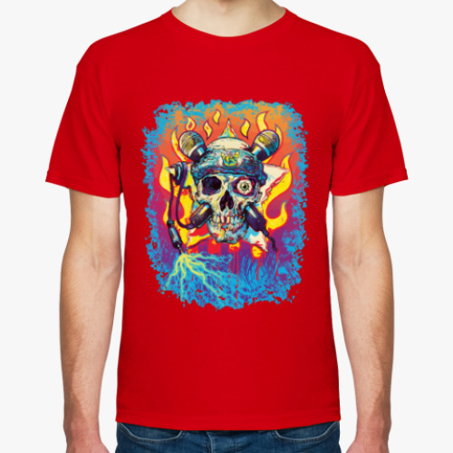 Футболка с принтом Music Skull