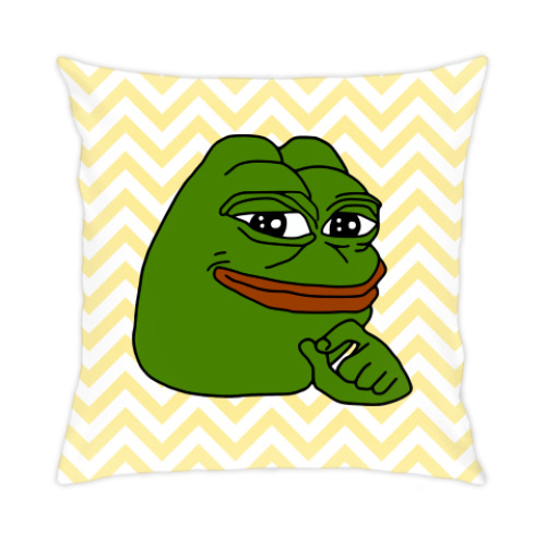Подушка с принтом Лягушонок Пепе