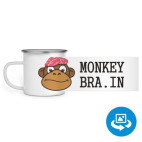 Кружка металлическая белая (круговая запечатка)