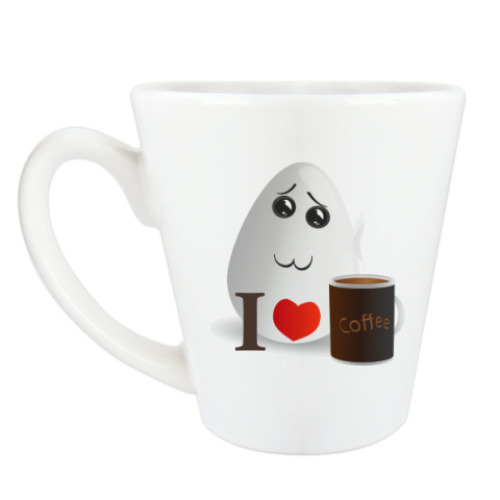 Чашка Латте с принтом Я люблю кофе