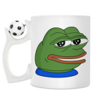 Кружка с футбольным мячиком