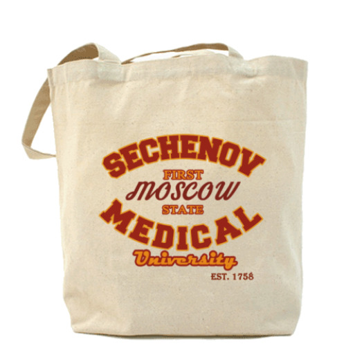 Сумка шоппер с принтом Первый мед Сеченова