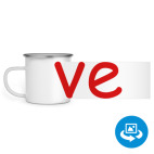 Кружка металлическая белая (круговая запечатка)