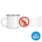 Кружка металлическая белая (круговая запечатка)