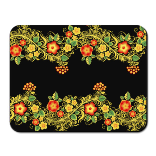 Коврик для мыши с принтом Яркая хохлома