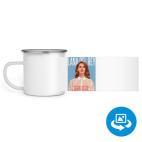 Кружка металлическая белая (круговая запечатка)