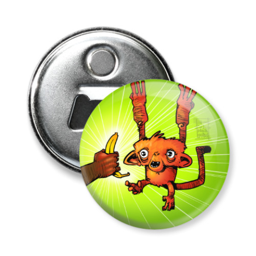 Магнит-открывашка с принтом Обезьянка