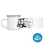 Кружка металлическая белая (круговая запечатка)