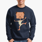 Смешной нарисованный каратист