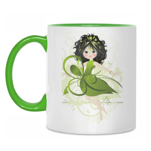 Кружка с принтом Девочка