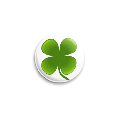 Значок 25мм  lucky shamrock