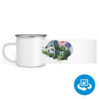 Кружка металлическая белая (круговая запечатка)