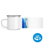 Кружка металлическая белая (круговая запечатка)