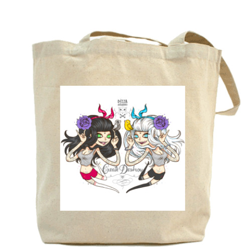 Сумка шоппер с принтом CreateDestroy