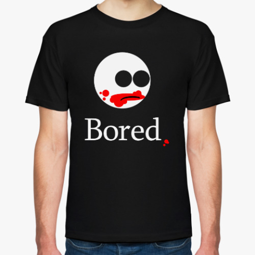 Футболка с принтом Устал / Bored