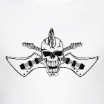 череп с гитарой