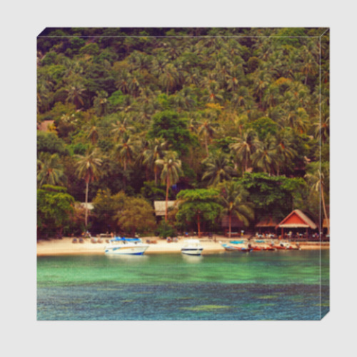 Холст с принтом Тропический остров / Tropical island