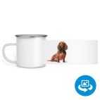 Кружка металлическая белая (круговая запечатка)