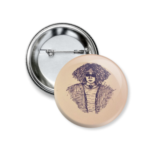 Значок 37мм с принтом Mili