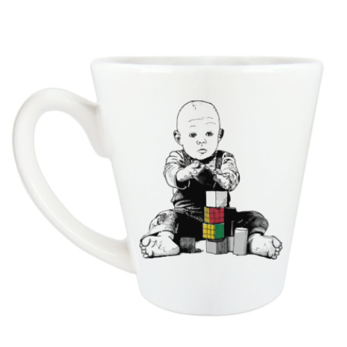 Чашка Латте с принтом Кубик Рубика | Rubiks Cube