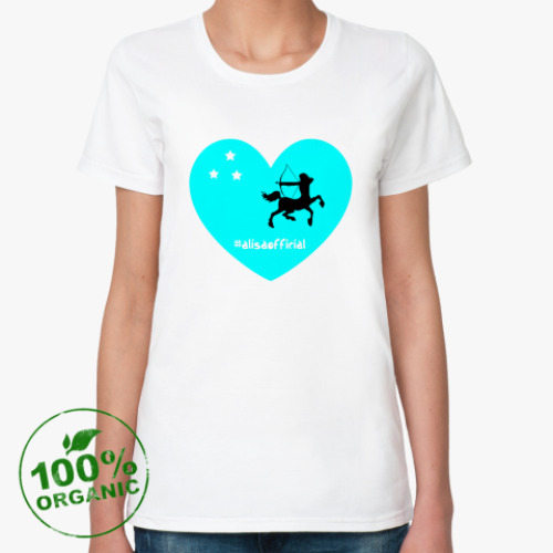 Женская футболка из органик-хлопка с принтом AlisaOfficial