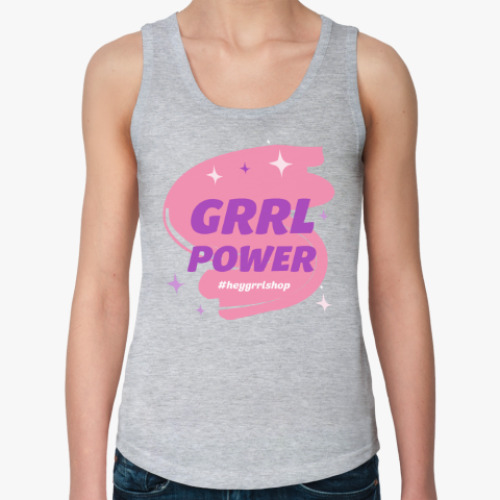 Женская майка с принтом Grrl Power
