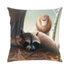 Подушка 35x35 см Похищение спящего енота