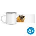 Кружка металлическая белая (круговая запечатка)