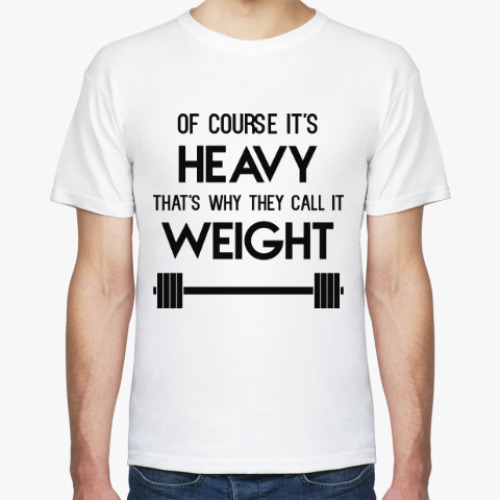 Футболка с принтом Штанга