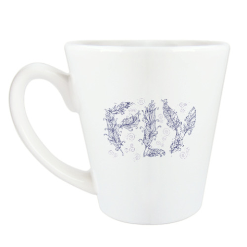 Чашка Латте с принтом FLY