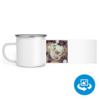 Кружка металлическая белая (круговая запечатка)