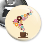 Кофе с пончиками