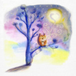 Сова пьет кофе