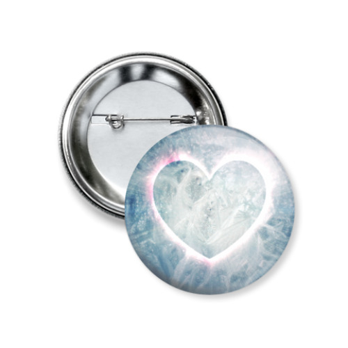 Значок 37мм  Ice Fire Heart