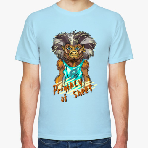 Футболка с принтом Примат Листа.