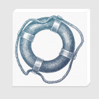 Холст 20 х 20 см Море винтаж спасательный круг