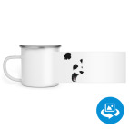 Кружка металлическая белая (круговая запечатка)