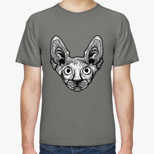 Футболка с принтом Кот Сфинкс