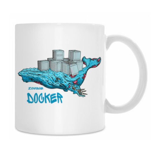 Кружка с принтом Docker