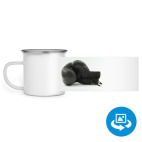 Кружка металлическая белая (круговая запечатка)