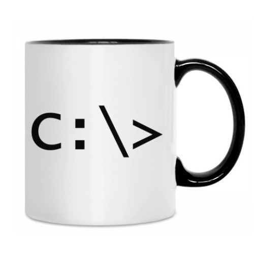 Кружка с принтом C: && /root