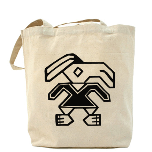 Сумка шоппер с принтом 'Заяц'