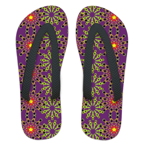 Шлепанцы (сланцы) с принтом Узор