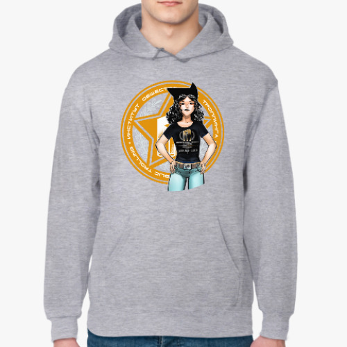 Толстовка худи с принтом Институт Троллинга Катя