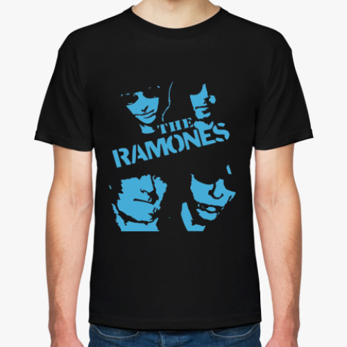 Футболка с принтом  RAMONES