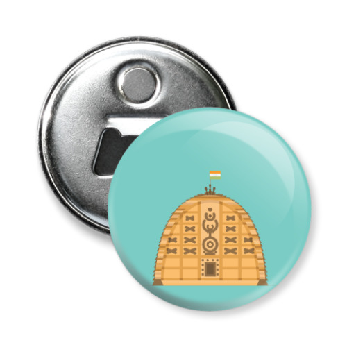 Магнит-открывашка с принтом Индия